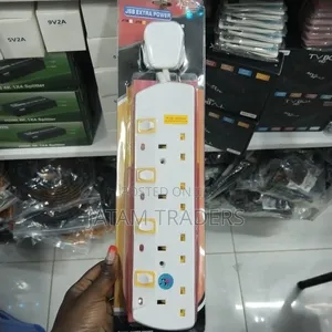JSB 4 Ways Power Extension With Surge Protector