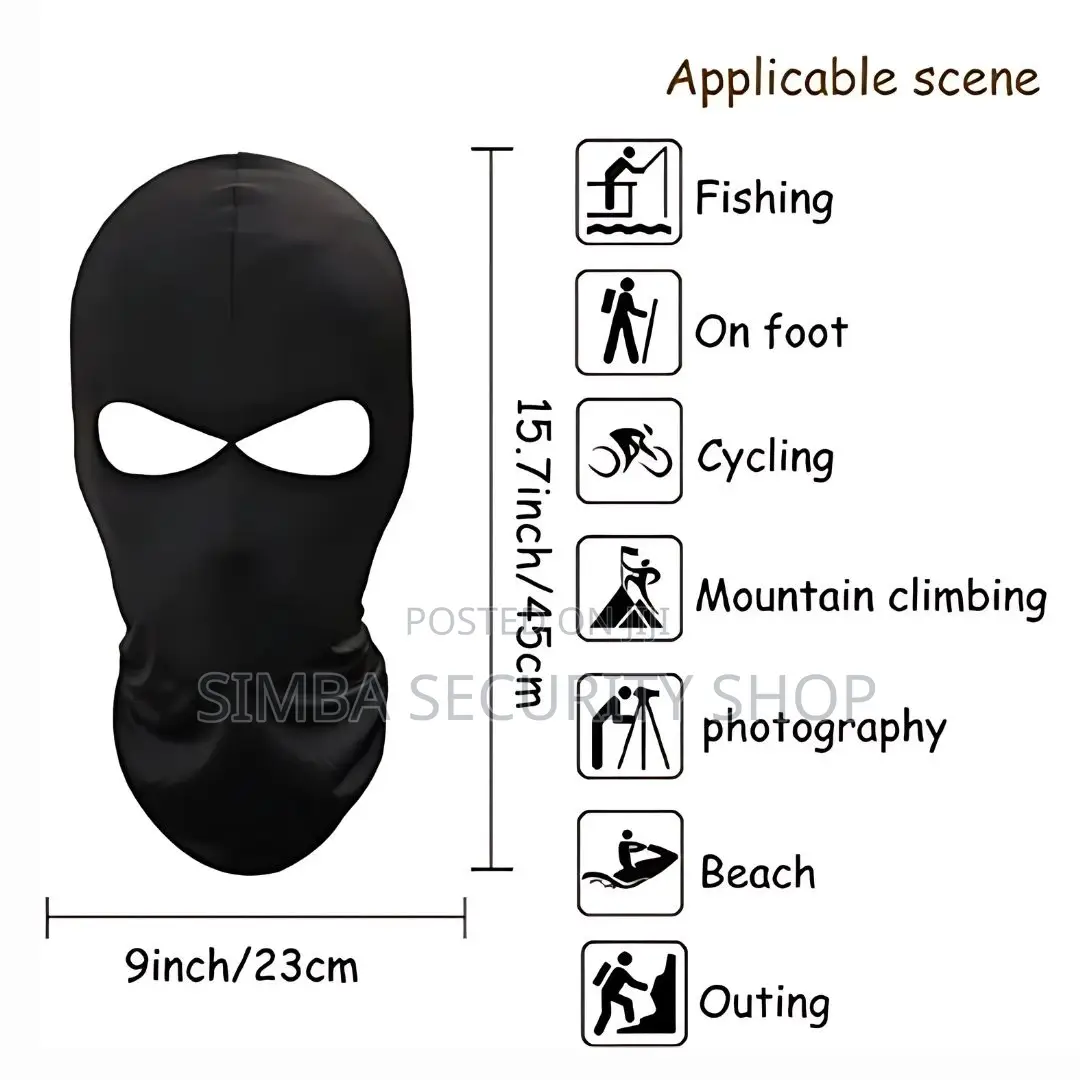 2 Holes Face Mask Balaclava Hat Helmet Liner Monkey Cap