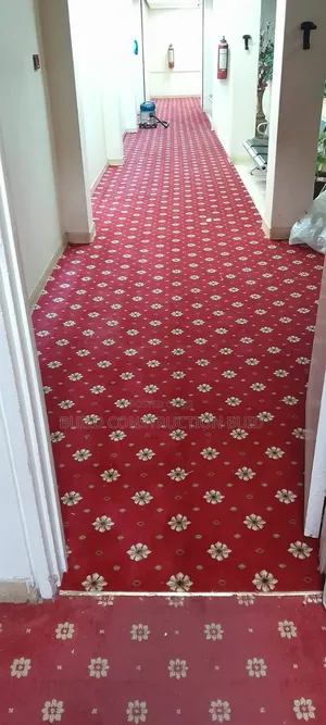 Red Flowered Wall to Wall Executive Carpet