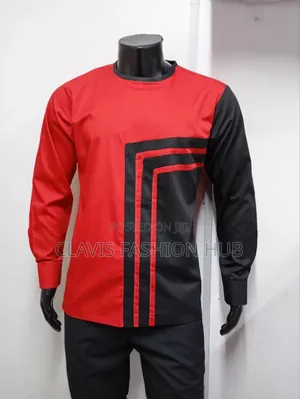 African Red and Black Shirt for Men