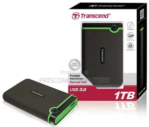 1 TB Transcend External/Portable Hard Drive (USB 3.1 Gen 1)