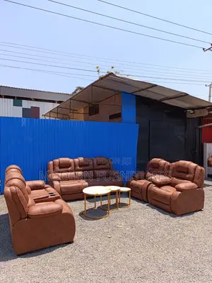 Dark Brown 7 Seater Reclinerlike Sofa
