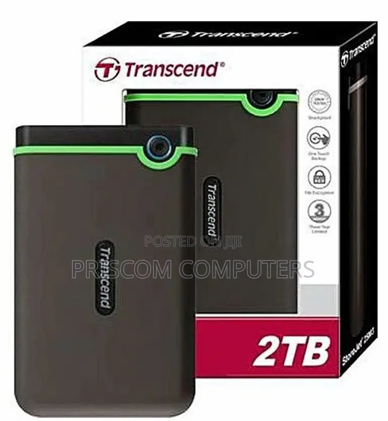 2TB Transcend External/Portable Hard Drive (USB 3.1 Gen 1)
