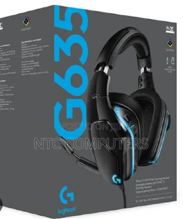 Logitech G635 Lightsync Wired Gaming Headset 7.1 - Black - U