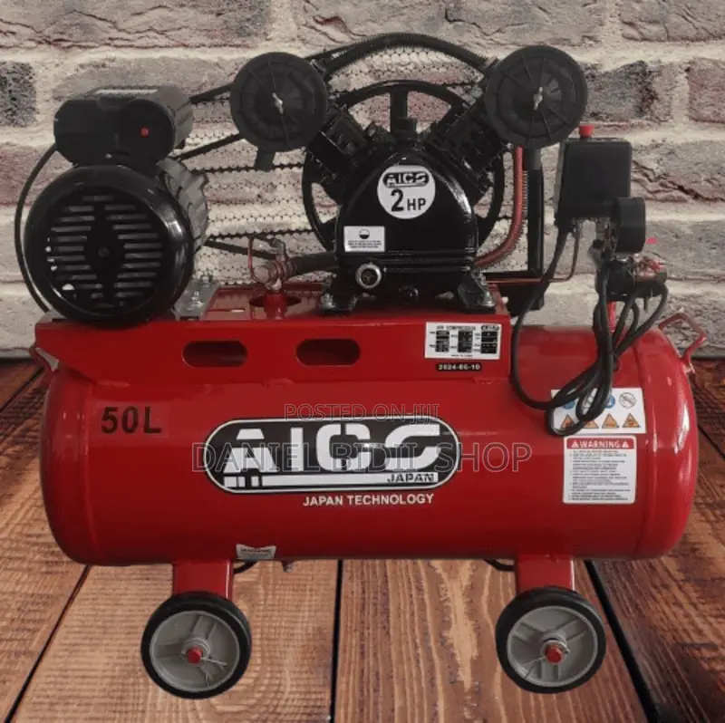 Aico Compressor ELECTRIC/BELT DRIVEN Double Piston 50 LTRS