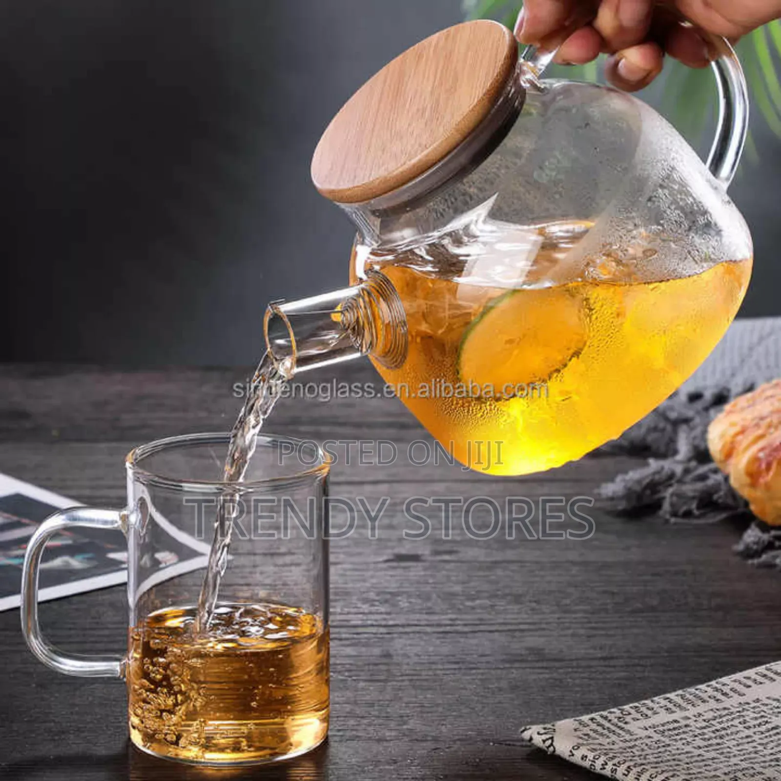 High Borosillicate 1500ml Glass Teapot