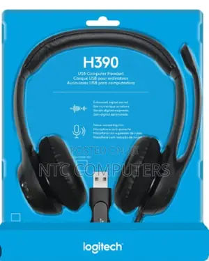 <<Logitech H390 Corded// Headset - Black - Usb