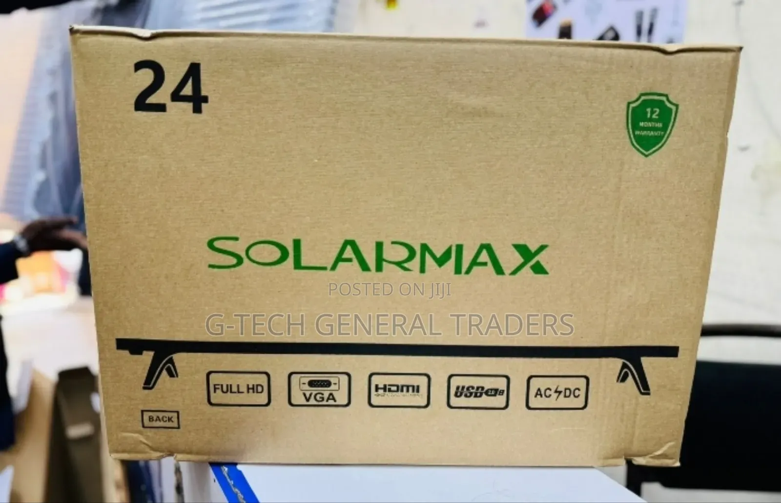 Solarmax 24" Digital Led Tv, Inbuilt Decoder Free Channels