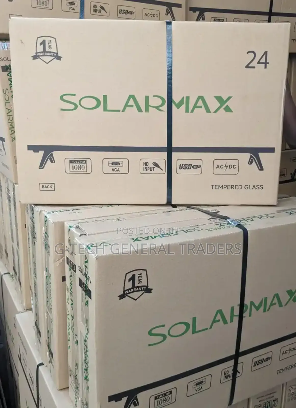 Solarmax 24" Digital Led Tv, Inbuilt Decoder Free Channels