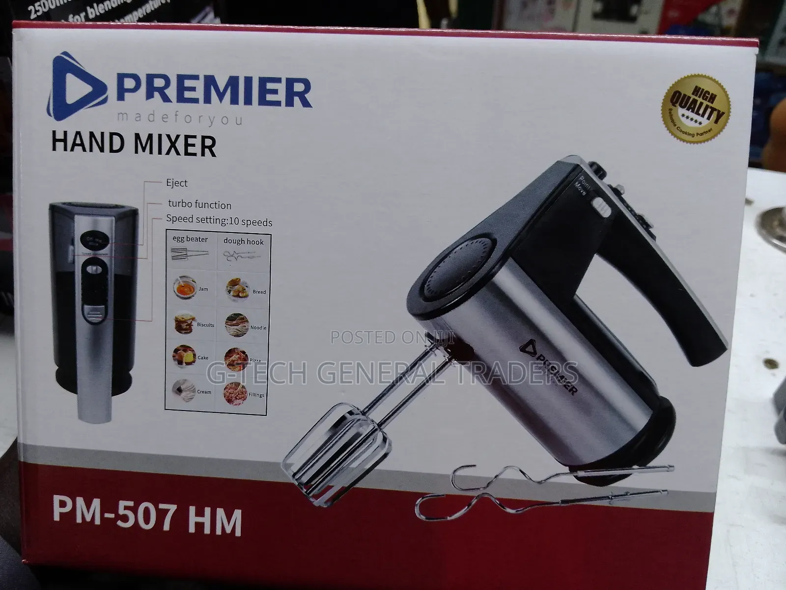Premier PM-507 HM 10-Speed 300w Hand Mixer