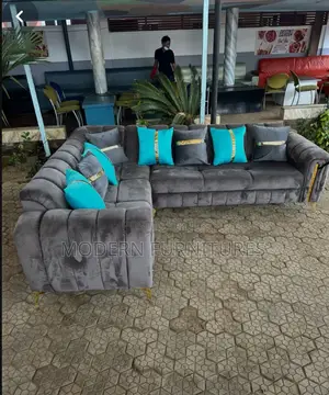 Dark Grey Elegant L Sofa/Corner Seat