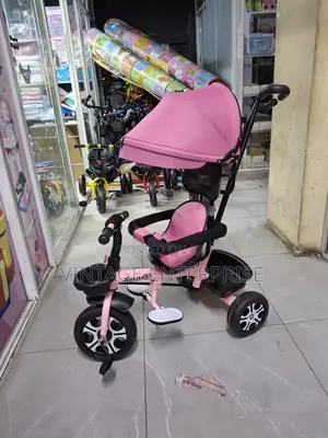Kids Tricycle With Push Handle and Canopy