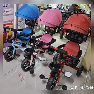 Kids Tricycle With Push Handle and Canopy** Fun Safe