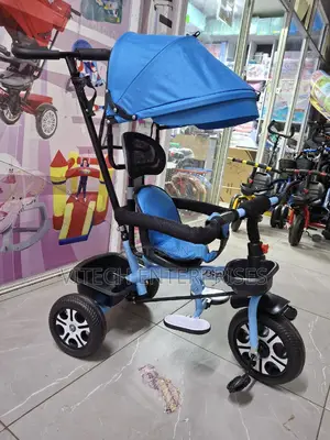 Tricycle With Canopy and Push Handle