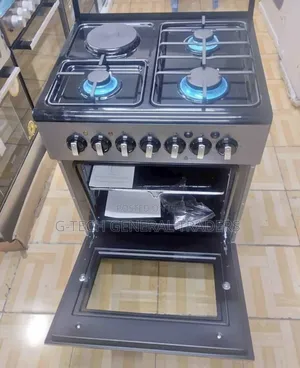 Nunix 3gas+1hot Plate 50*55 Oven Cooker With Electric Oven