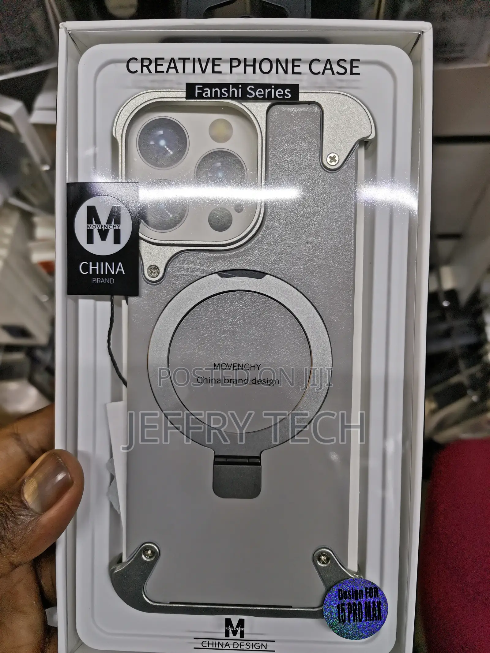 Magsafe Metal Frame Case for iPhone 15 Po Max Grey