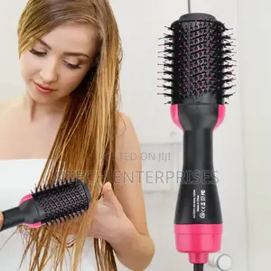 Hot Air Brush 3 in 1 Electric Hair Curler Straightener