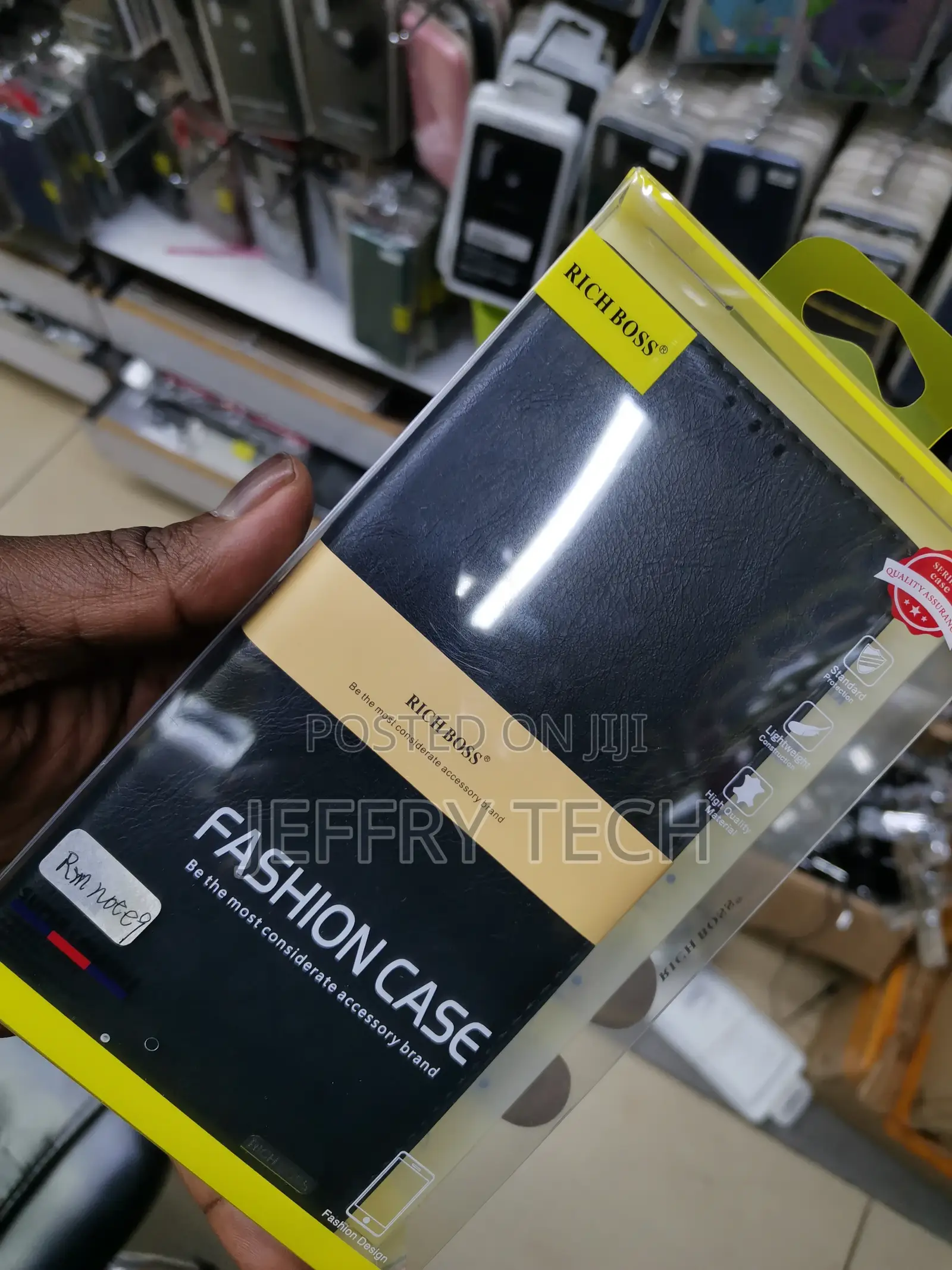Universal Richboss Case for Redmi Note 9 -Black