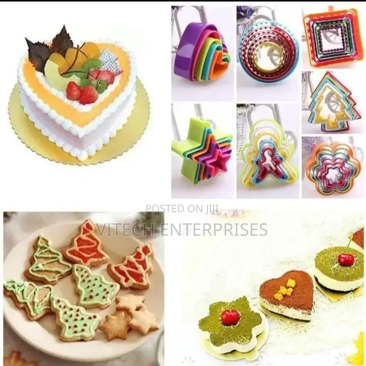 5 PCS Silicon Cookie Cutter-Non Stick Re-Usable