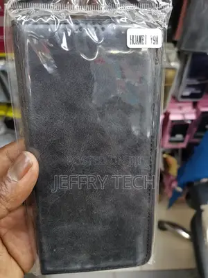 Universal Richboss Leather Flip Case for Huawei Y9a-Black
