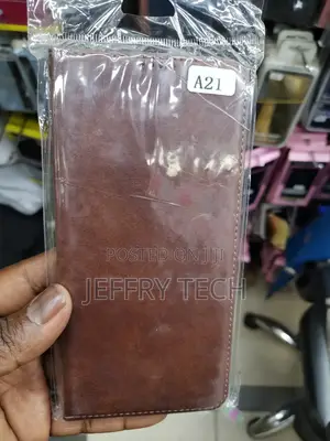Universal Richboss Flip Cover for Samsung Galaxy A21-Brown