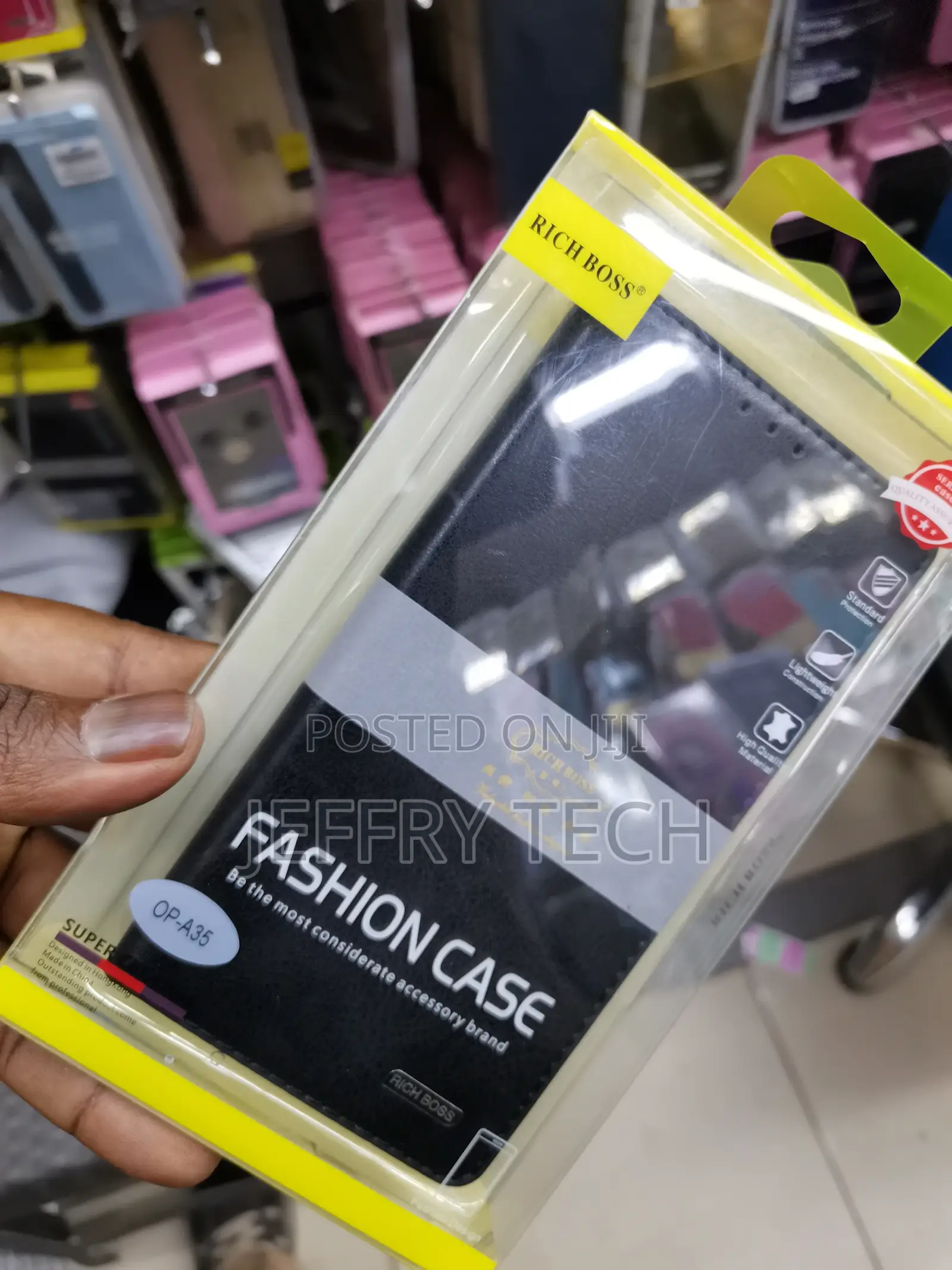 Universal Richboss Leather for Oppo A35 -Black