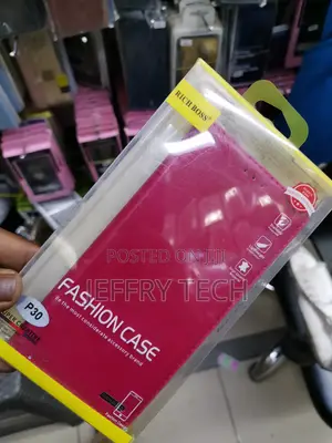 Universal Richboss Leather Flip Case for Huawei P30-Pink