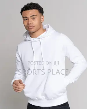 Plain White Unisex Pure Premium Cotton White Hoodie