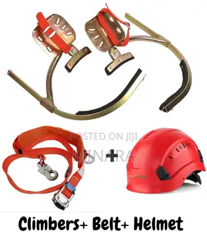 Pole Climbers Complete Set, Climbers+Belt+Helmet
