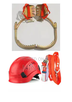 Pole Climbers Complete Set, Climbers+Belt+Helmet