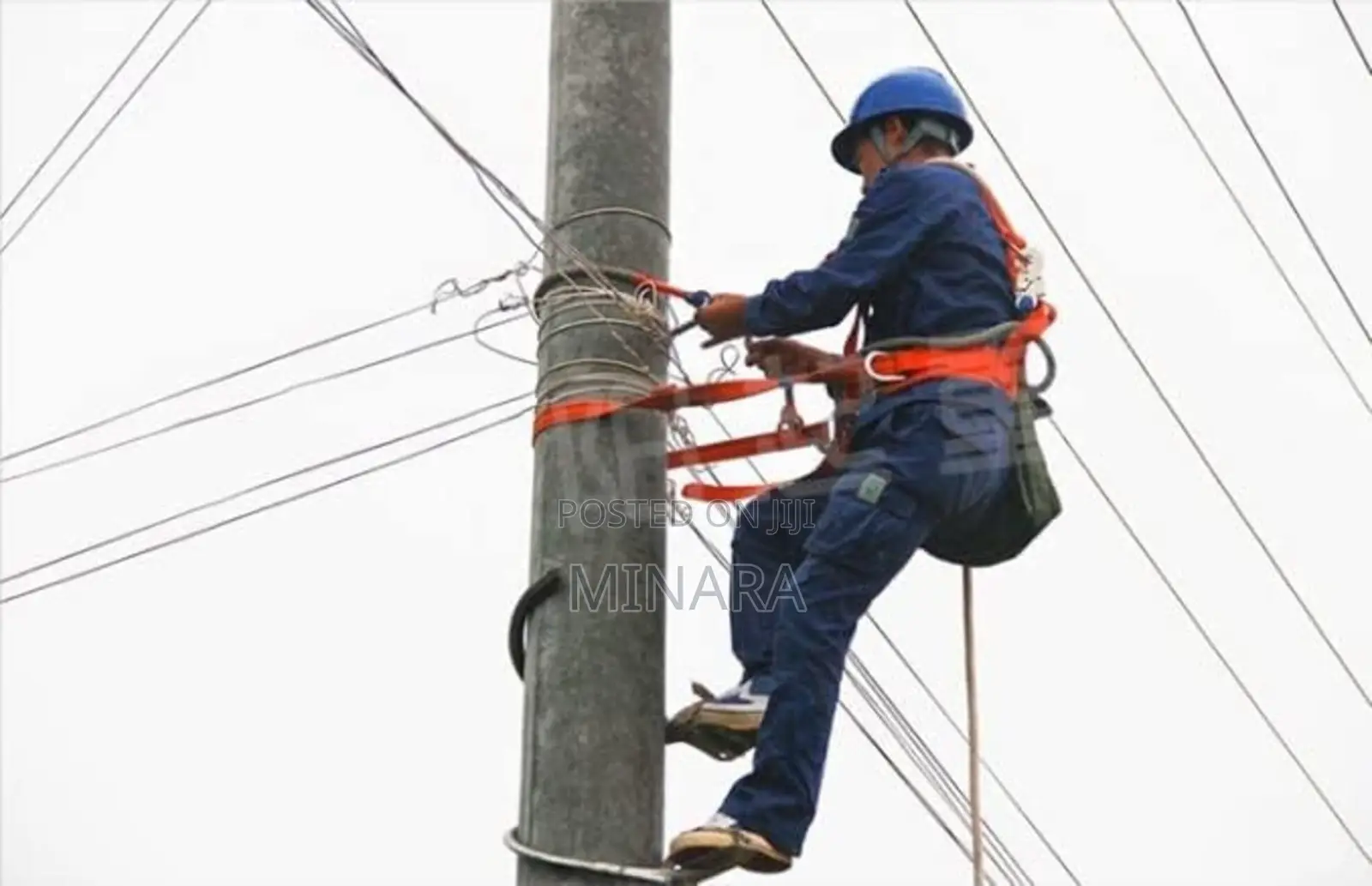 Pole Climbers Complete Set, Climbers+Belt+Helmet