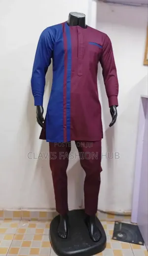 Blue and Black Current Senator Suit for Men