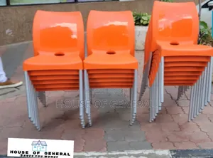 Plastic Chair Orange Strong Plastic Chair With Metal Legs