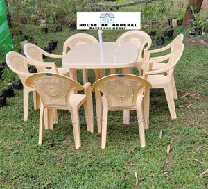 8 PCS Plastic Chair and Plastic Table Kenpoly