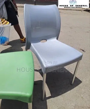 Gray Plastic Chair Strong and Comfortable Plastic Chair
