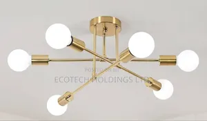 Modern Gold Sputnik Chandelier Lights Ve3