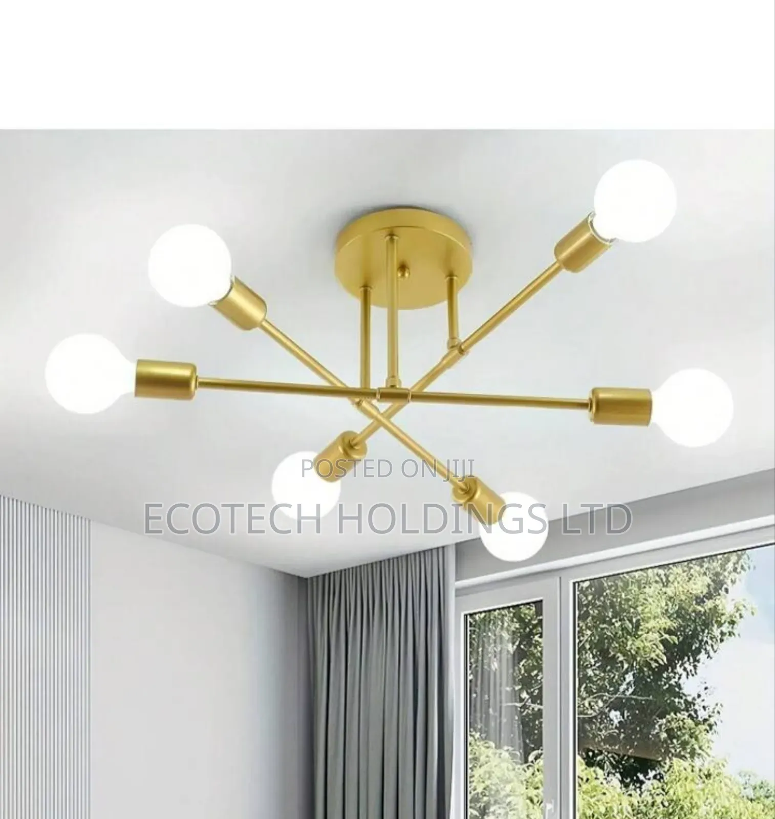 Modern Gold Sputnik Chandelier Lights Jn7