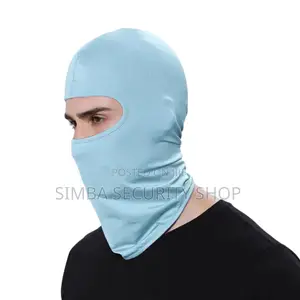 Light Blue Pale Balaclava Ski Mask Full Face Cover Hat Silk