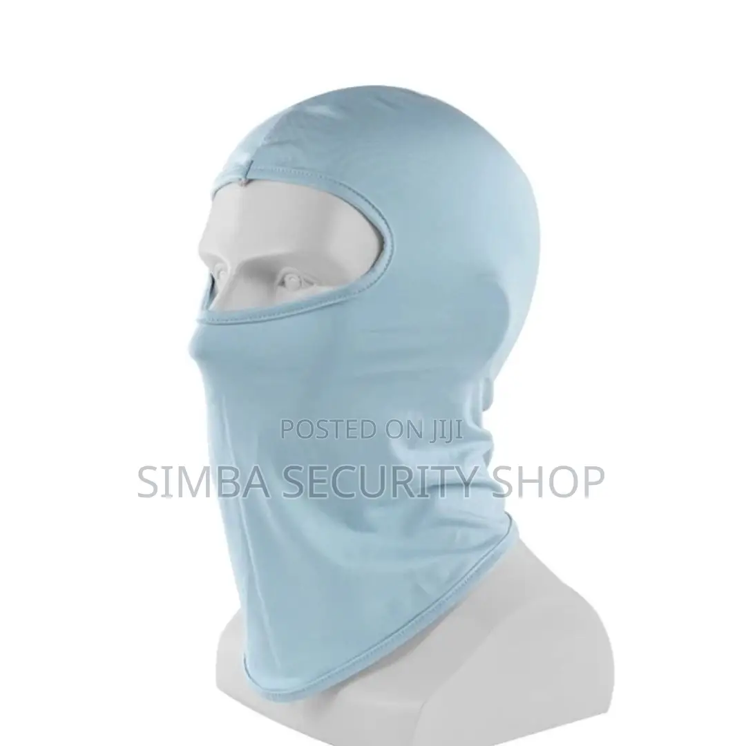 Light Blue Pale Balaclava Ski Mask Full Face Cover Hat Silk