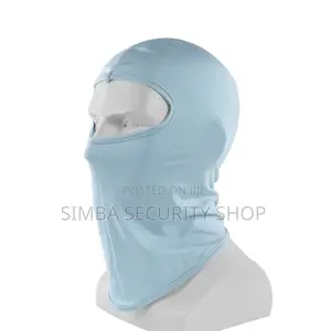 Light Blue Pale Balaclava Ski Mask Full Face Cover Hat Silk