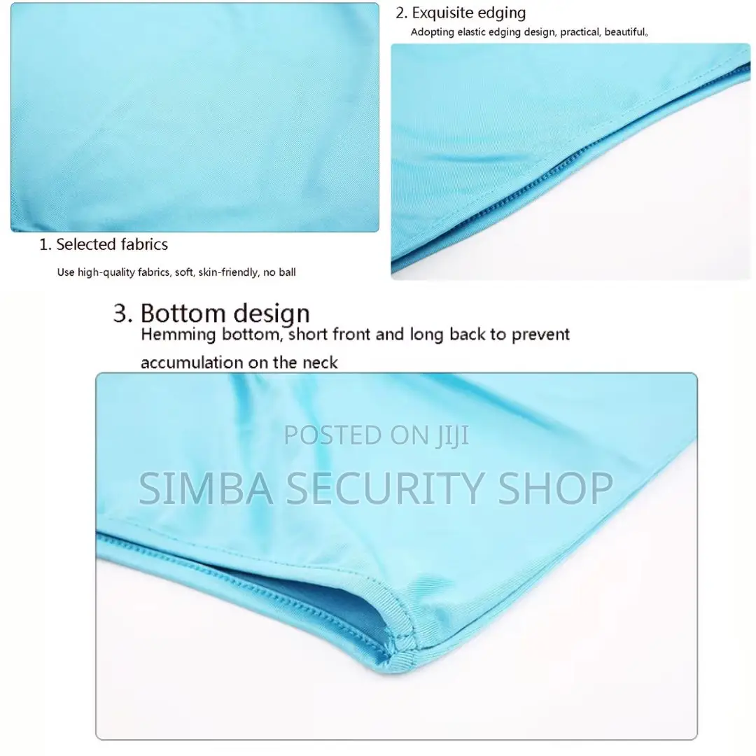 Light Blue Pale Balaclava Ski Mask Full Face Cover Hat Silk