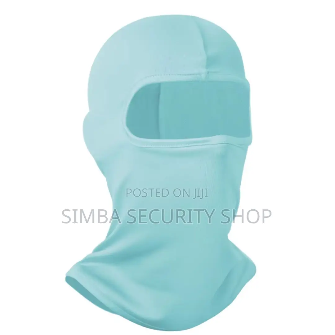 Light Blue Pale Balaclava Ski Mask Full Face Cover Hat Silk