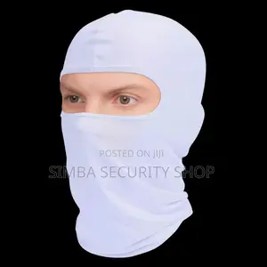 White Ski Mask Balaclava Light Video Photo Shoot Acting Cap
