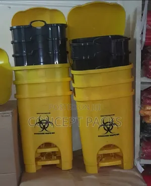 18L Coloured Biohazard Pedal Bins.