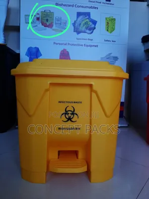 30l Coloured Biohazard Pedal Bin.