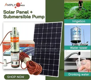 Submasible Pump 50 M 400 Watts and 24 v + Solar Panel 500 W