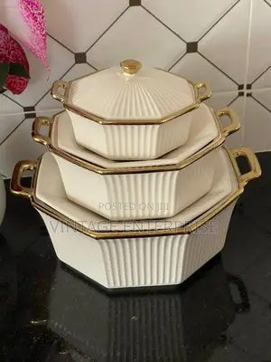 *3pcs Soup Pot Ceramic*