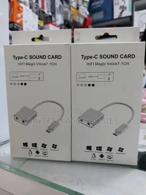 Type-C External Sound Card Adapter Audio Card Usb-C to Jack