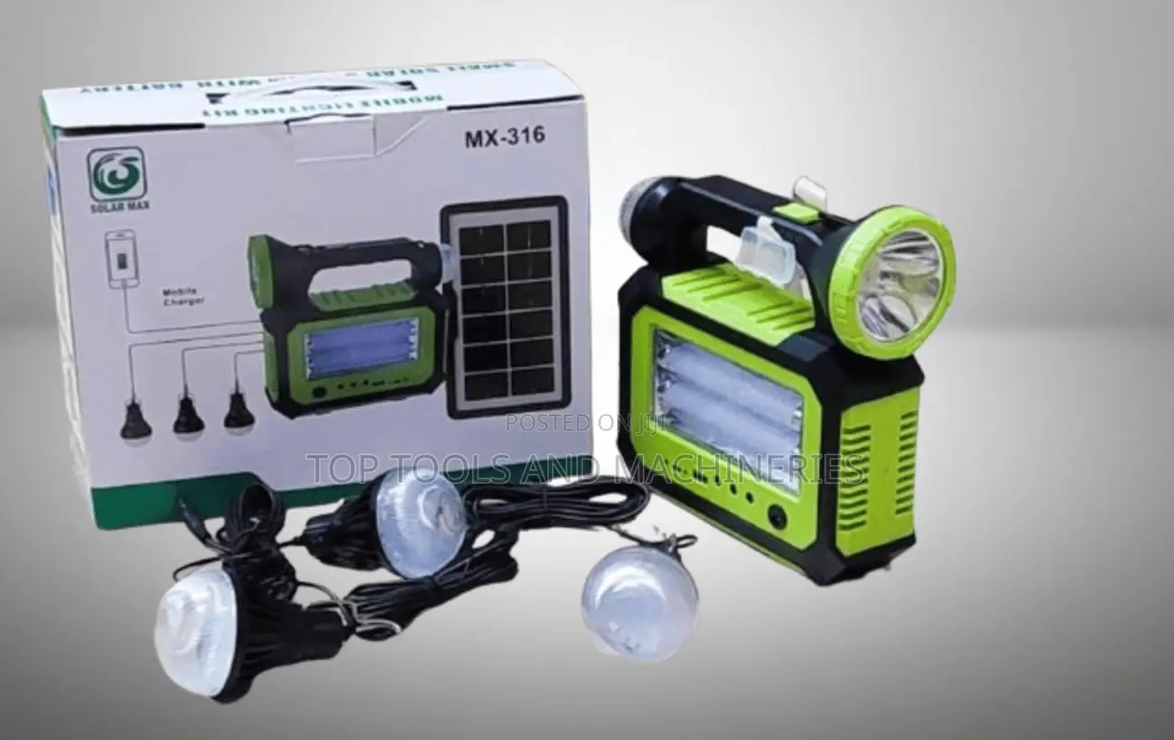 DC Solar Lighting System 3 Bulbs and Panel