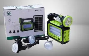 DC Solar Lighting System 3 Bulbs and Panel